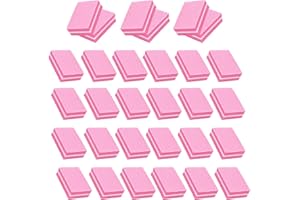 YPYMOD 30 Piezas Pulidor Uñas, Bloque de Lima Para Uñas Taco Pulidor Uñas Doble Cara Grano, Uñas Profesional Lima Pulidora Uñas Lavable para Uñas Gel y Acrílico(Rosa)