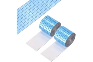 PATIKIL 5x5mm Self Adhesive Mirrors Mosaic Tiles, 3840 Pcs Square Mini Glass Mosaic Disco Tile Sticker for DIY Craft Disco Ball Party Decoration, Blue