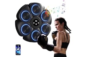 Vulaop Music Boxing Machine,LED Elektronische Musik Boxing Machine mit Boxhandschuhen,9 Geschwindigkeitsmodi und Zählmodus Unterstützt Bluetooth,Fokus Agility Training ﻿ ﻿ ﻿