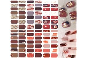 NAILDOKI Autocollant Ongle 3D Nail Stickers, Nail Art Auto-Adhésif Ongle Décalque Belle Mode Décoration pour Femmes Filles Nail Stickers