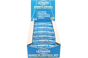 Barretta Proteica – 33% Di Proteine - Con Vitamine, Minerali E Aminoacidi – Ideale Nella Dieta Per Il Potere Saziante E Per Appagare La Voglia Di Dolce - Gusto Cacao - Ultimate Italia