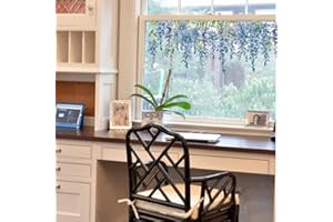 funlife Adesivi per Finestre Aggrappante Statico Pellicola per Finestre, Adesivi Vetro Decorativi Rivestimenti per Bordo della Finestre per Cucina, Ufficio, Bagno, Glicine blu