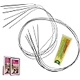 KnitPal 47-inch (120cm) Magic Loop Sock Circular Knitting Needles, (Free Patterns), Set of 6 Small Sizes: 0,1,1.5,2,3, and 4 (2,2.25,2.5,2.75,3.25 and 3.5mm)