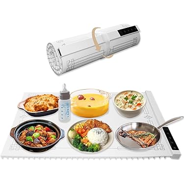 Vassoio Riscaldante Elettrico Pieghevole In Silicone - 40-110°C, Per Mantenere Cibo Caldo, Scongelare, Feste - Foto 9
