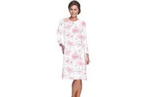 e.FEMME® Damska koszula nocna Kate 1029, długi rękaw, 100% bawełna