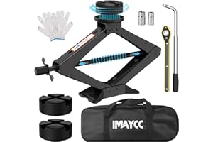 ‎IMAYCC Neu Universelle Wagenheber 2.5T/2500kg, IMAYCC Scherenwagenheber für Auto mit Gummiauflage, Tragbarer Wagenheber mit Radmutternschlüssel, Auto-Notfallset für SUV MPV, Ideal für Wartung und Reparatur