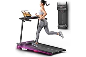 Sportstech sProRun Tapis de Course Pliable - pour la Maison, Vitesse jusqu'à 12 km/h, capacité maximale de 120 kg, Support pour Tablette, avec Inclinaison de 11,5%, Compatible avec Bluetooth, LED