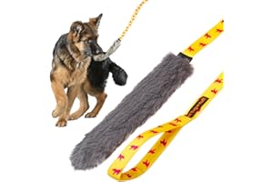 Tug-E-Nuff Dog Gear, Chaser Durable pour Chien avec Poignée Extra Longue | Tug Chien idéal pour Le Dressage interactif des Chiens | Boudin Mordant Chien | 4 Couleurs | 47 x 11 Pouces de Taille