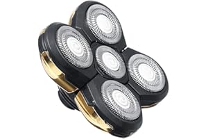 ZCHUI Lames de Rechange Pour Rasoir,Tête Rasoir 5 Têtes faciles à Installer Rasoir électrique Flottant Barbe Tondeuse à Cheveux Pratique Universel Double Anneau Lame Rasage Remplacement