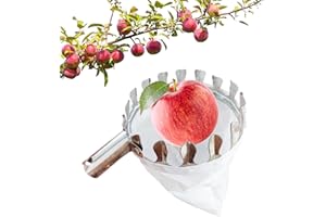 Darryy Raccogli Frutta con Sacchetto (Ø16 cm), Raccoglitore di Frutta, Raccogli Frutta Metallo, Attrezzo Raccogli Frutta, Attrezzo Raccogli Frutta per Raccolta Mele-Agrumi-Pere-Pesche ECC