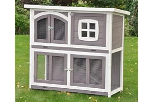 nanook Kaninchenstall Hasenstall Meerschweinchen Kleintierkäfig Murmel mit 2 Zinkwannen draußen Wetterfest 2 Ebenen Rampe