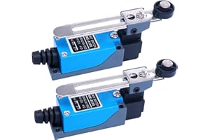 TAISS 2Pcs Limit Switch ME-8108 Adjustable roller lever Arm limit switch NC-NO CNC Mill Router ME-8108