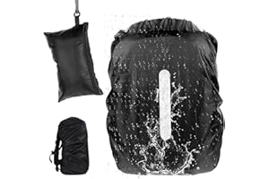 Styquenzer Housse de sac à dos imperméable avec sangle réfléchissante de 18 à 25 L, housse de sac à dos ultra légère, housse de pluie imperméable à la neige, anti-gel, pour randonnée, camping,