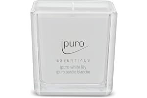 ipuro - Dekoracyjna świeca zapachowa Ipuro white lily – minimalistyczne i purystyczne świece zapachowe w szkle – intensywne świece zapachowe z kwiecistymi nutami – stylowa świeca 125 g