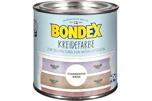 Bondex 386522 Kreidefarbe charmantes weiss 0,5 L für 6 m² - Pflegt und schützt das Holz - Leichte Verarbeitung - Für alle Holzarten im Innenbereich