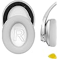 Geekria QuickFit Replacement Ear Pads for Anker Soundcore Life Q20, Q20+, Q20i, Life 2 Headphones Earpads (Not Fit for Life 2 Neo), Headphones Ear Cushions, Ear Cups Cover Repair Parts (Grey)