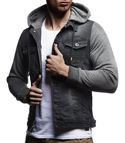 Veste Jeans Homme Confortable Hommes Denim Veste Capuche Dans Les