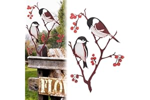 Dog's Booty Décoration de Jardin en Forme d'oiseaux en Métal Decoration Jardin Oiseaux Métal Rouillé Metalbird Metal Bird Déco Extérieur Silhouette Doiseau en Métals pour Balcon Terrasse