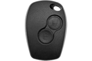 JZK Guscio di ricambio per chiave auto compatibile con Dacia Logan Duster Renault Master Opel Vivaro Movano Nissan Interstar, con 2 pulsanti, senza lama chiave