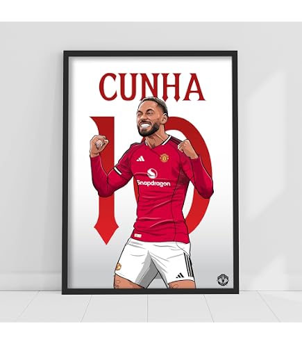 Themed Manchester United FC Print - Cunha 25/26 Illustration