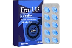 YUTI LABS YutiLabs - ErectUp V-Ultra Blue 20 Tablets for Men Natural Support for Enhanced Performance and Vitality. Strong Natural Blue Tablets. Works in 30 Minutes. Nepali Cordyceps, Tribulus,