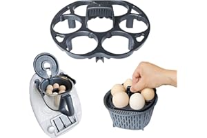 CHEDIN Thermomix Zubehör, Einsatz zum Eierkochen für Thermomix Garkorb, Eierkocher Eierhalter für thermomix TM5, TM6, TM31 (Monolayer)