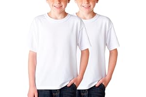 BOD HOME, Pack 1 o 2 Camisetas de Niño/Unisex Manga Corta 100% Algodón, Camiseta Infantil Básica Cuello Redondo para Niños, Variedad de Colores Lisos, Suave, Cómoda, Versátil, Tallas de 5 a 15 años