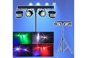 Vocal-Star Derby LED PAR DMX Party Light Bar Sound Active Completo DJ Disco Stand Band Sistema di illuminazione con supporto e telecomando