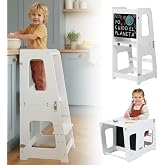 KYWAI&reg; Premium Wooden Folding Learning Tower, 3-in-1 Learning Tower Convertible into Table and Chair &ndash; Company Committed to R