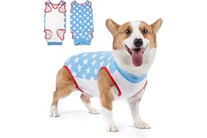 JODSEN Hunde Erholungsanzug,Anti Lecken Hundebody Nach Op für Hunde und Katzen,Pet Onesie Cone E-Collar Alternative Hunde Operationsweste für Bauchwundschutz,Hautkrankheit,Entwöhnung, Postoperativ (Large)