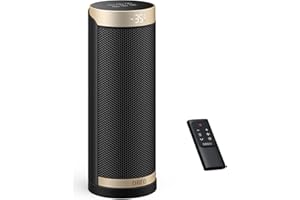 Dreo calentador eléctrico, cerámica de calentamiento rápido de 1800 W con termostato, protección contra sobrecalentamiento y vuelco, temporizador de 1 a 12 h