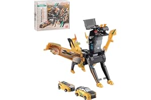 CMANLNYK Robocrash Magnetic Transforming Car Toy - 2 In 1 Robot Crash Magical Collision Transformer Dinosaur Dragon Car Toy, Home Birthday for 3 4 5 6 7 8 Years Old Boys Girls Kids Golden