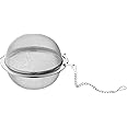 WMF Gourmet Tea Strainer 5 cm, Tea Ball with Chain, Tea Infuser, Spice Strainer, Spice, Polished Cromargan Stainless Steel, Dishwasher Safe