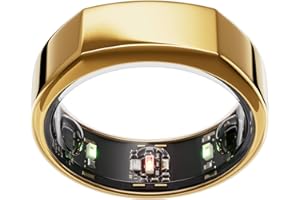 Oura Gen3 Heritage Anneau connecté - Taille 6, Gold | Suivi sommeil, fréquence cardiaque et activité - Max. 7 jours d'autonomie - Compatible iOS/Android - Baguier Oura pour trouver votre taille