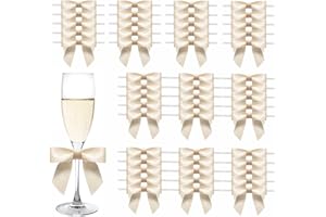 ‎MORSUNBELA MORSUNBELA 50 Stück Geschenkschleifen Geschenk Schleifen Geschenk Deko für Weihnachten Hochzeiten und Geschenkverpackungen Beige Creme