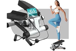 Niceday Mini paso a paso con bandas de resistencia, paso arriba-abajo, máquina escaladora, ejercicio de entrenamiento en casa, brazos de piernas y entrenamiento de cuerpo completo