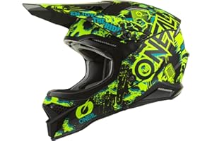 O'NEAL Oneal 3Series Assault V.22 Casco motocross (Black/Green,M (57/58))