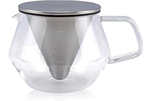 Kinto Carat Tetera de Cristal con Filtro cciaio