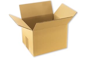 UTOPIA GOODS Pack 10 cajas Carton, 230x190x160 mm, Caja para Pedidos, Almacenaje, Envio, Paquetes, mudanza, Envios de Libros, Kit para mudanzas, grandes y baratas