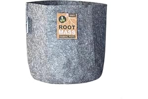 Growcery 5 Pack Fabric Plant Growing Bags, 8L, 12L, 16L, 20L Nonwoven Fabric Breathable Grow Bags Heavy Duty Thickened Root Aeration Garden Pots, for Flowers and Vegetables (8L)