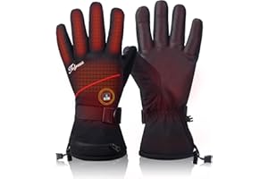 ‎TELGUUA Telguua Beheizbare Handschuhe mit 7.4V 5500mAh Akku für Herren Damen,3 Temperaturstufen Dicke wasserdichte Winddicht Touchscreen, USB-C Wiederaufladbar Winter beheizte Handschuhe Motorradhandschuhe