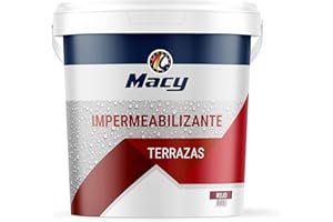 Macy Impermeabilizante Terrazas Fomulado para Evitar Filtraciones. Acabado Mate. 4 Litros. Color Rojo Teja