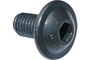 AERZETIX - 20 Boulons - Tête bombée avec collerette - M5x10mm - Acier Noirci Empreinte - C18300