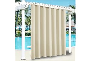 YEVENR Rideaux D'ExtéRieur pour Jardin Terrasse Gazebo Pergola ImperméAble Coupe Vent Occultant Isolation Thermique Rideaux D'ExtéRieur pour Porte de Terrasse de Jardin Marron 1 PCS,213 * 213cm（W*L）