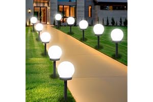 SUNSHINE SMILE 3/6/8/10 Stück Solarlampen für Außen Kugel,Solar Gartenleuchten für Außen,Kugel Solar Lichterkette Aussen mit Weiß Licht,Solarleuchten für den Außenbereich, Terrasse, Hof, Weg, Gartenkunst