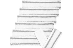 Adiwo 6 Stück für Kärcher Fensterreiniger Ersatzteile, Fensterreinigungsmopbezug, Hohe Reinigungsleistung SaugfäHigkeit Mikrofaser-Wischbezüg, für Karcher WV1 WV50 WV75, Grau