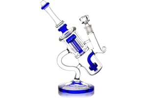 REANICE Percolateur d'eau en verre - 14,5 mm - Hauteur : 26,5 cm - Bleu