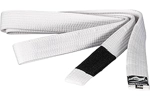 ‎JU-SPORTS Ju-Sports BJJ Gürtel für Kinder weiß 4,5 cm 100% Baumwolle - Hautfreundlicher Kampfsport Gürtel mit exzellenter Feuchtigkeitsaufnahme, Mehrfach gesteppt
