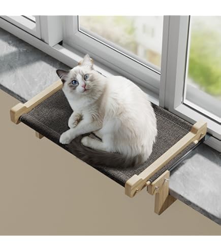 Tiardey Macrame Cat Hammock - Hand-Woven Hanging Cat Bed With Tassels For Indoor Windows (39x12in) 2 thumbnail image