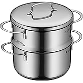 WMF Mini Buharlı Pişirme Tenceresi, 16 cm, 1,5 L, Metal Kapaklı, İnd&uuml;ksiyon Uyumlu, Cromargan&reg; Y&uuml;ksek Kaliteli Parlak Paslanm